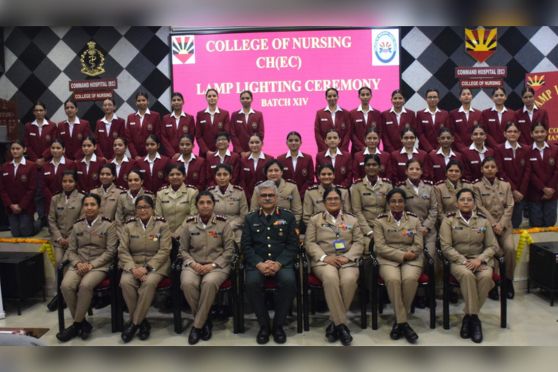 Major General A K Srivastava, Commandant of the hospital, graced the lamp lighting ceremony organised for the Nursing cadets of the 14th batch, as the esteemed Chief Guest.