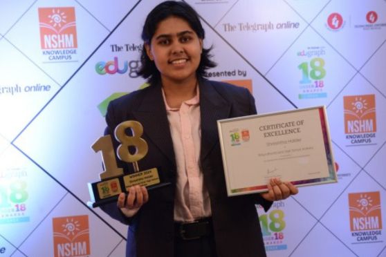 Shreshtha Halder, Artist, winner of The Telegraph Online Edugraph 18 under 18 Awards 2024.