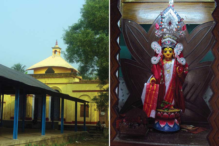 Joychandi idol was established in Jayanagar by Gunananda Matilal