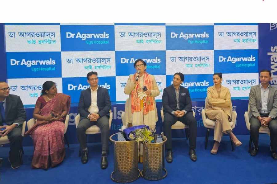Minister Chandrima Bhattacharya at the opening of a branch of Dr Agarwals Eye Hospital in Salt Lake.
