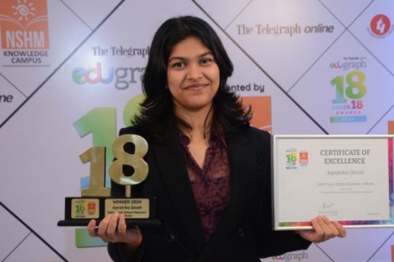 Aaratrika Ghosh, All Rounder, winner of The Telegraph Online Edugraph 18 under 18 Awards 2024.