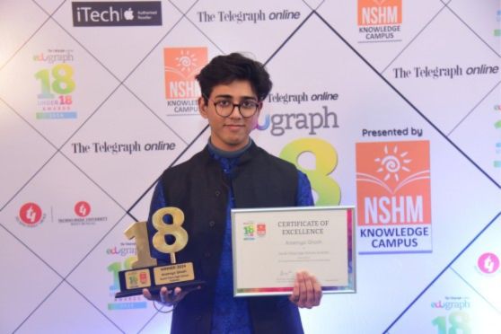 Anannyo Ghosh, Singer, winner of The Telegraph Online Edugraph 18 under 18 Awards 2024.