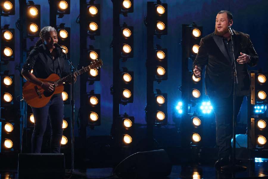 Tracy Chapman and Luke Combs perform during the 66th Annual Grammy Awards in Los Angeles