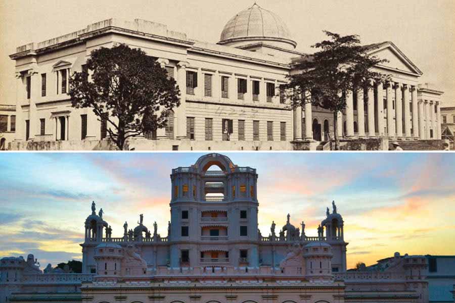 (Top) La Martiniere, Calcutta, by Francis Frith and (above) La Martiniere, Lucknow