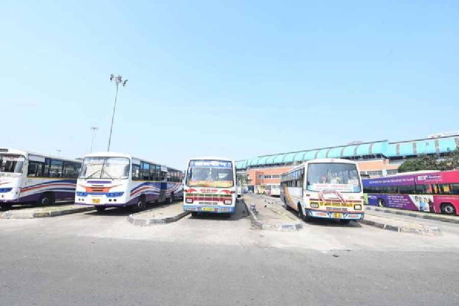 The Karunamoyee bus stand on Thursday