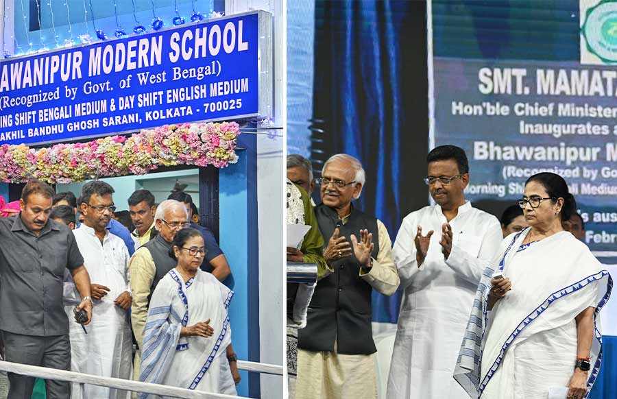 Chief minister Mamata Banerjee inaugurated Bhawanipur Modern English School on Monday. The new school, established on Kundu Road, is recognised by the government of West Bengal  