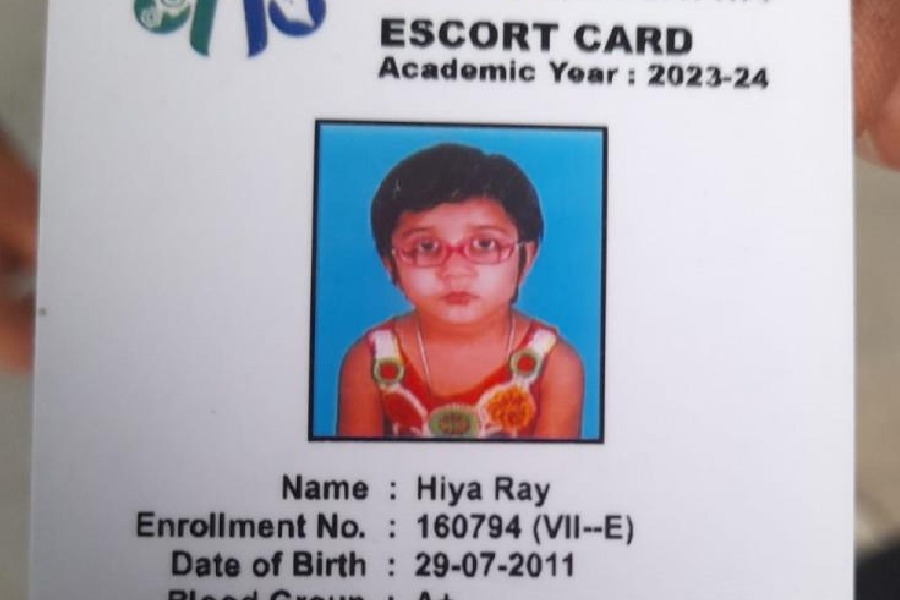 Hiya Ray’s school ID card. Hiya died in the accident on VIP Road on Sunday
