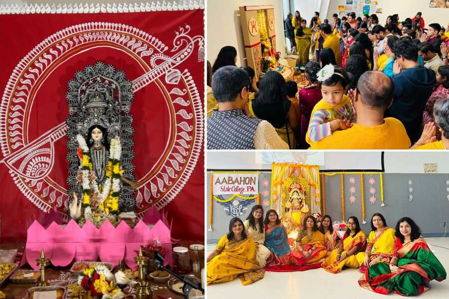 From Europe to America, the nostalgia of Vasant Panchami, building community and the desire to share your own culture brings together prabashi Bangalis in celebration for Saraswati Puja
