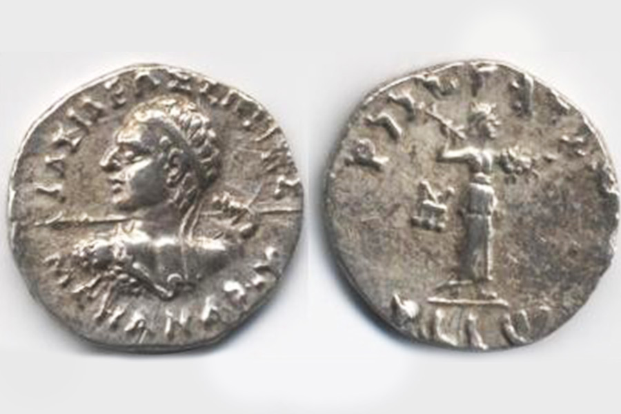 Prinsep used bilingual Indo-Greek coins to decipher Kharosthi 