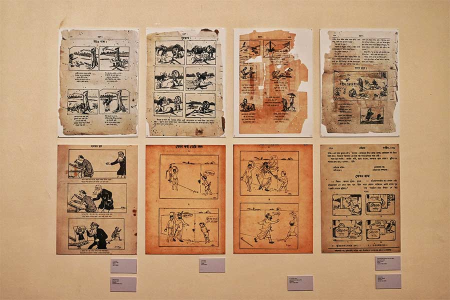 Early comics published in Mukul around 1887 published as a sequential narrative of events