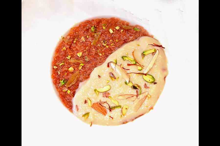 The Gajerella is delicious and indulgent with fresh gajar ka halwa topped with warm rabri and dry fruits
