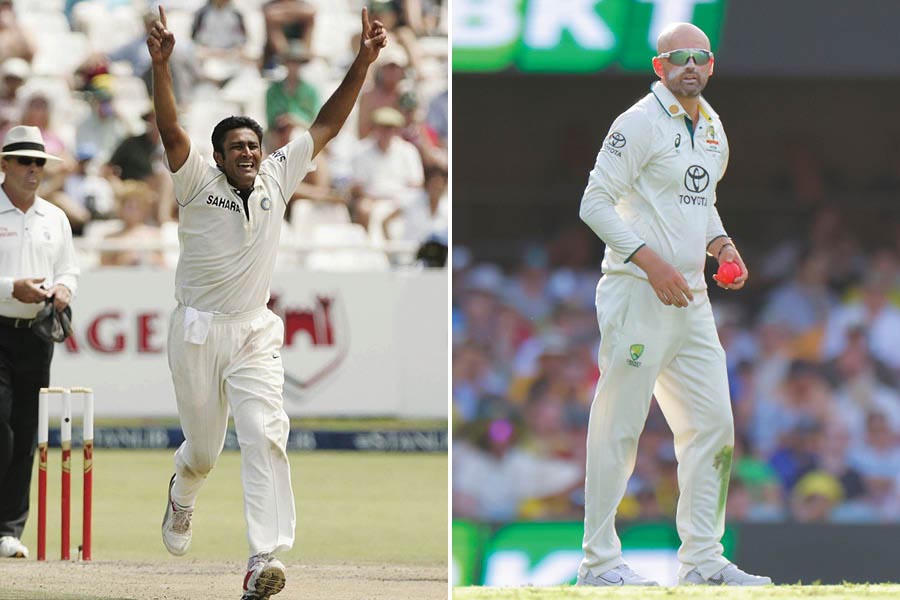 The very best of Test match bowlers — think of Glenn McGrath or Jimmy Anderson or (left) Anil Kumble or (right) Nathan Lyon — are exceptional because they are metronomically consistent