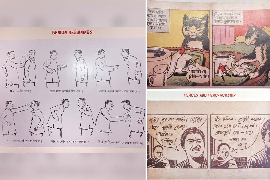 Comics have been used as a tool for storytelling in Bengali with great effect. My Kolkata took a tour of an exhibition on ‘Comics in Bengal’ at Kolkata Centre for Creativity. The exhibition is on till March 9, Monday to Saturday 10am to 6pm