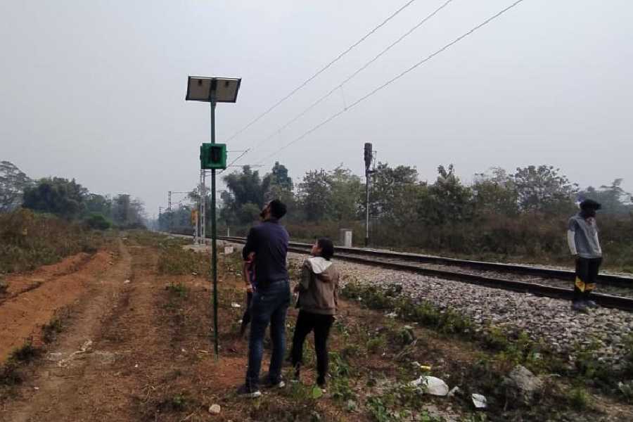 AI-driven sensors to protect elephants from being hit by trains being installed in North Bengal durin an earlier pilot phase