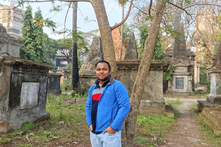 Anirban Bhadra, writer of Pompous Graves; A History of the Park Street Cemeteries of Calcutta