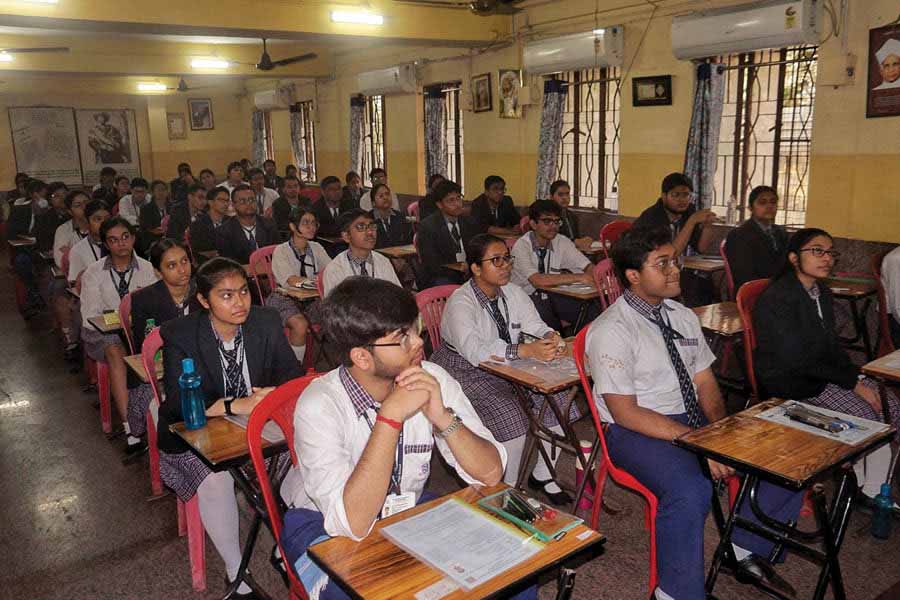 ISC examinees at a school in Kolkata
