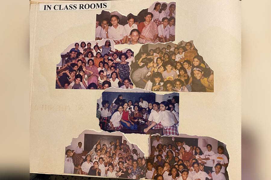 A collage of memories from Mukherji’s time as a teacher