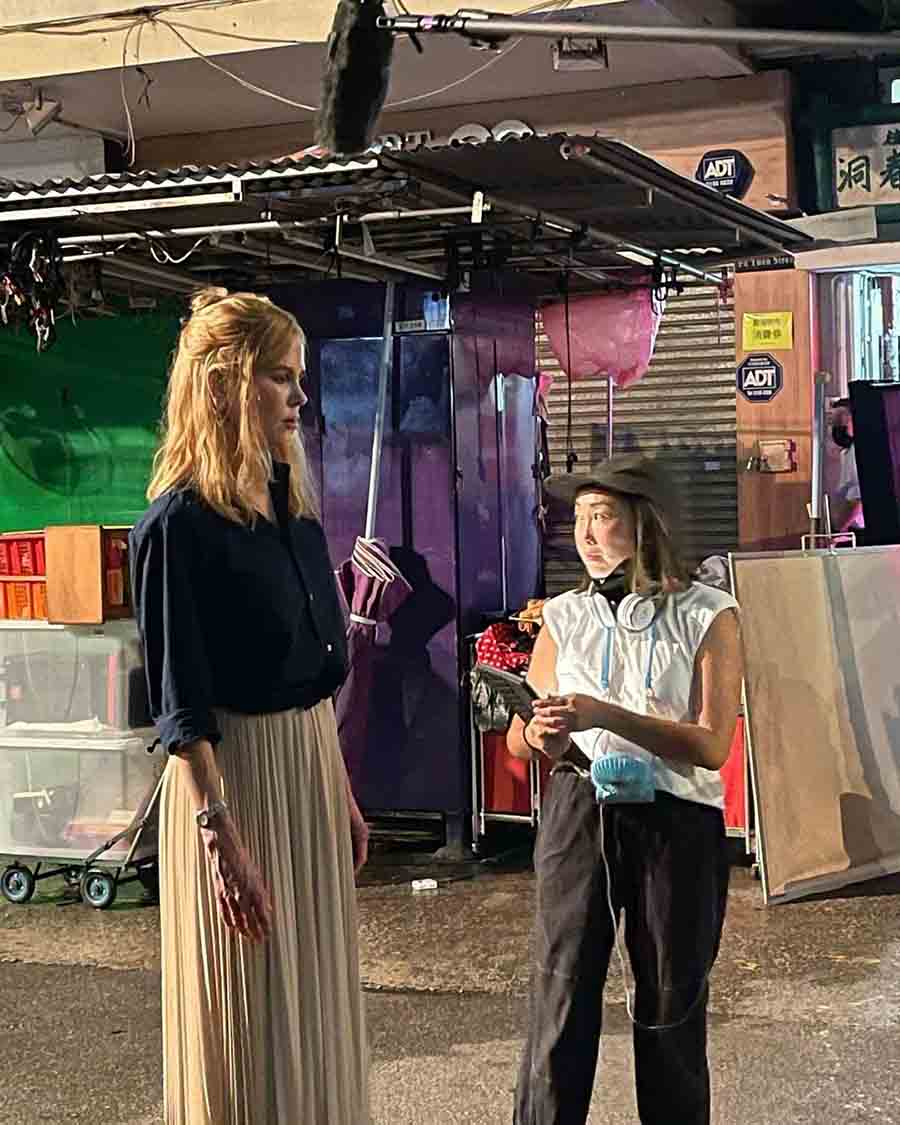 Nicole Kidman, who plays a wealthy American woman named Margaret in the web series adapted from Janice Y.K. Lee’s 2016 novel The Expatriates, was receiving instructions from director Lulu Wang.