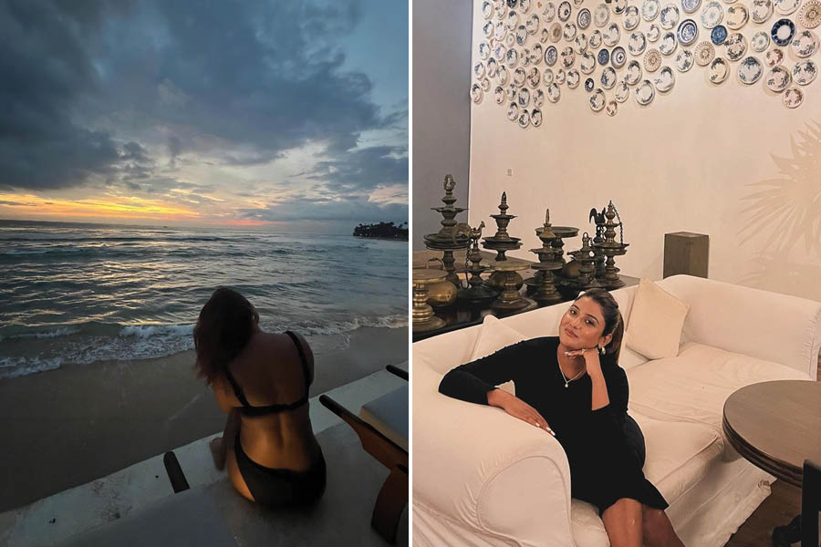 (L to R) From catching the setting sun to looking gorgeous, Parno’s Sri Lanka trip was full of special memories