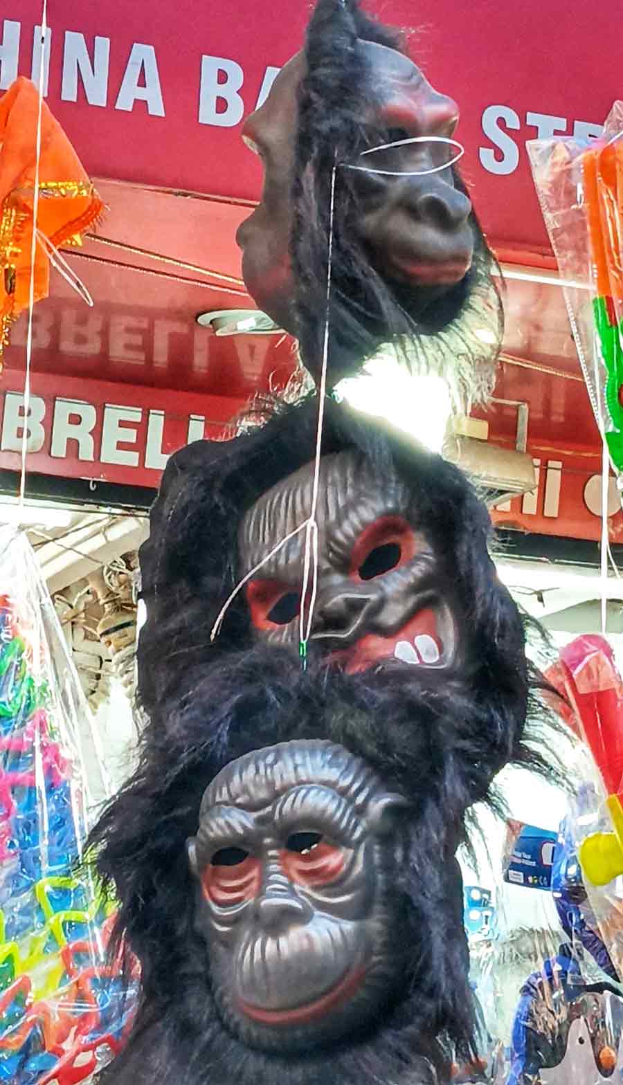 With Holi approaching in March, funky masks are being stocked at stalls in Burrabazar. These masks are in high demand every year among children and youth during the festival of colours. This year Holi will be celebrated on March 25  