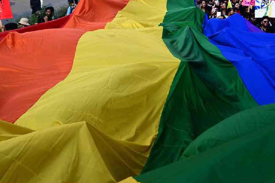 The iconic flag that stretches over 50 metres never touched the ground and was carried by participants who found it to be an honour to be under the rainbow flag. We spotted several queer couples in tears as they basked in the hue of the seven colours under the flag