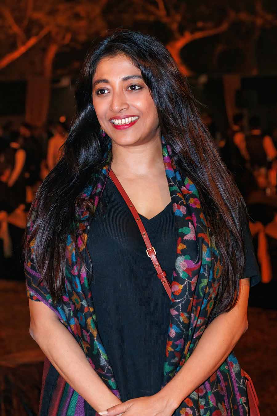 “I am in Kolkata, the city of joy, to celebrate NYE after a long time… lovely people, music and food here at RCGC,” said actress Paoli Dam, looking simple and stylish in black  