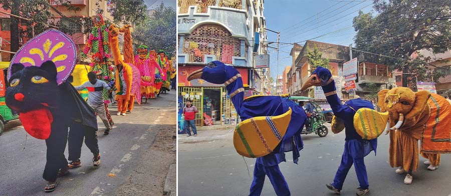 A colourful rally was held in north Kolkata to celebrate New Year  