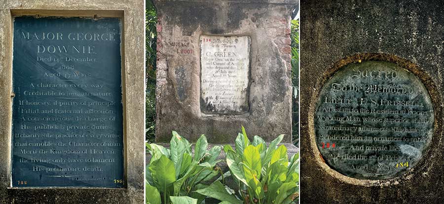 From inside the South Park Street Cemetery: For an insight into a slice of late 19th century Calcutta, I prescribe a reading of the epitaphs at this cemetery. It is an irony that only a fraction of a fraction of all those who visit Park Street ever get to its eastern end, and spend less in entrance fee than what they tip transgenders at traffic signals. I suggest they spend less time in cafes and examine copies in the memory of children, adolescents and twenty-somethings from 250 years ago. These epitaphs concise the ‘history’ of a people, lifestyle adjustment, killer malaria, increased mortality and recall of the cherished. Some epitaphs could make you weep. Some will make you think. Some will make you grateful for the city you are in. Just go 