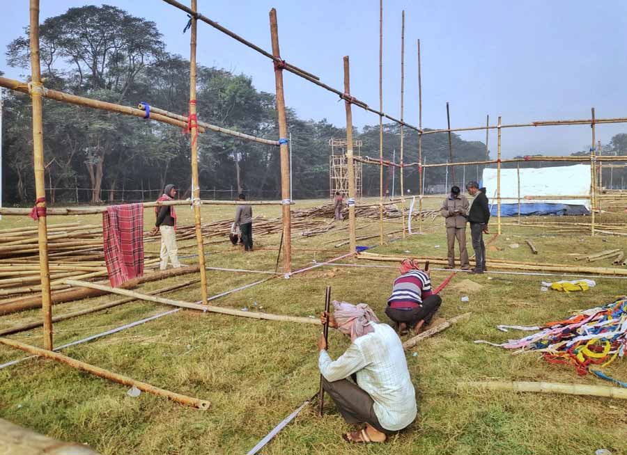 Preparations for Gangasagar Transit Camp are underway. The ten-day Gangasagar Mela will begin from January 8  