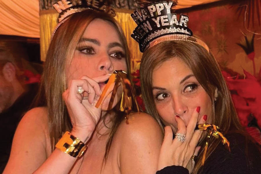 Sofia Vergara celebrating New Year.