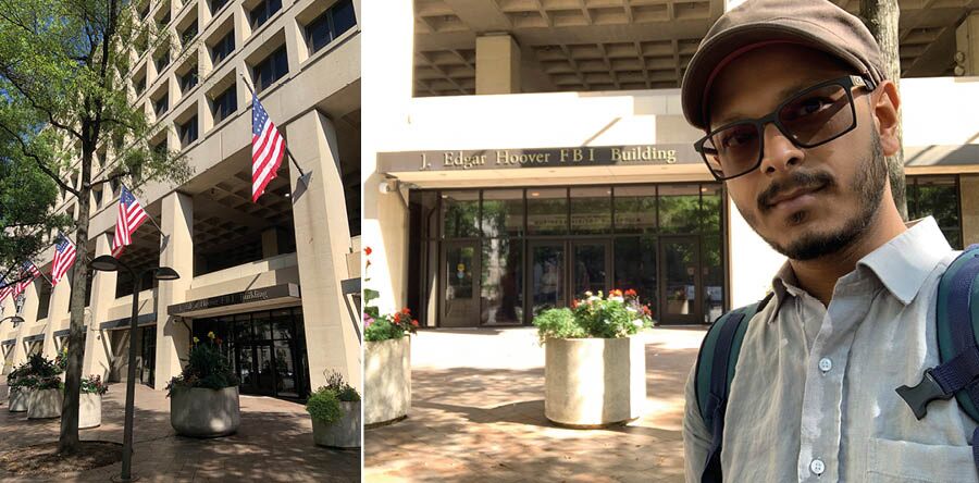 I bumped into the FBI building of countless movies and books while walking in DC. I couldn't help but take a selfie, of course