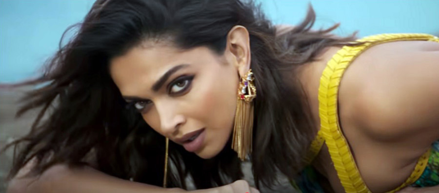 In Besharam Rang, one of last year’s most talked about songs, Deepika flaunted these long metallic tassel earrings studded with colourful stones.  