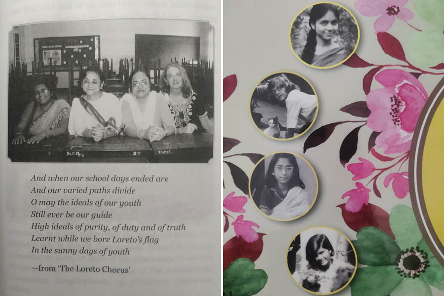 The book opens with a picture of the four, revisiting their Loreto classroom, and ends with a snippet of their childhoods