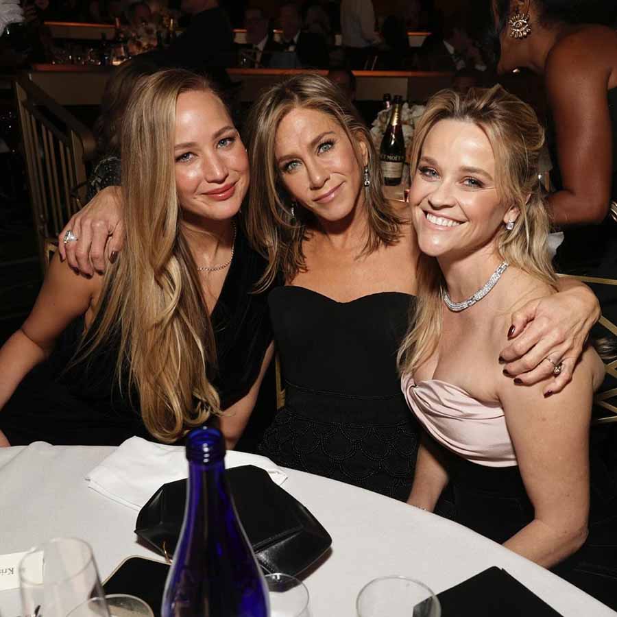 Jennifer Lawrence, Jennifer Aniston and Reese Witherspoon posed for a picture at the event. 