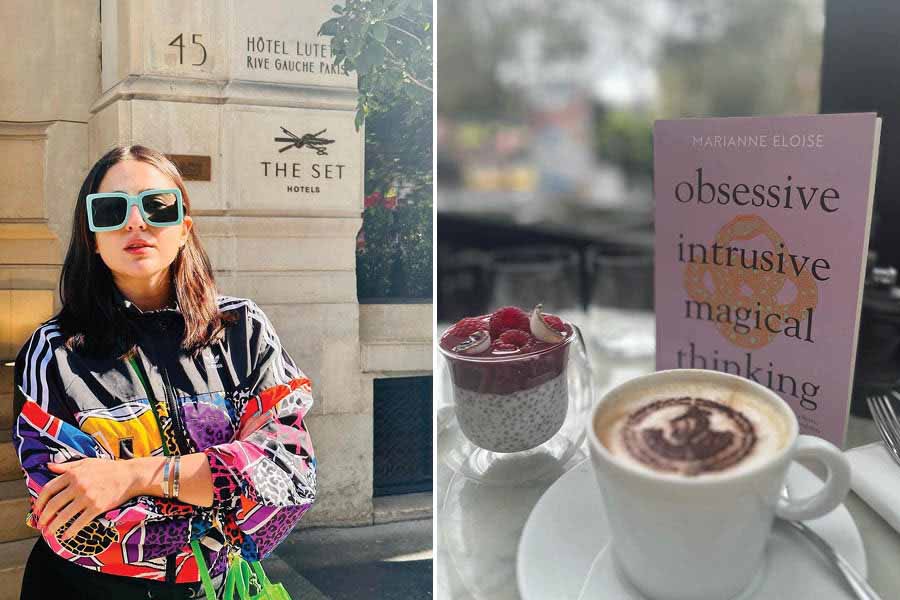 Sara Ali Khan, too, often posts about her current reads on Instagram. She spent much of her 2023 Paris vacation at a cafe, poring over Marianne Eloise’s 2022 book Obsessive Intrusive Magical Thinking .
