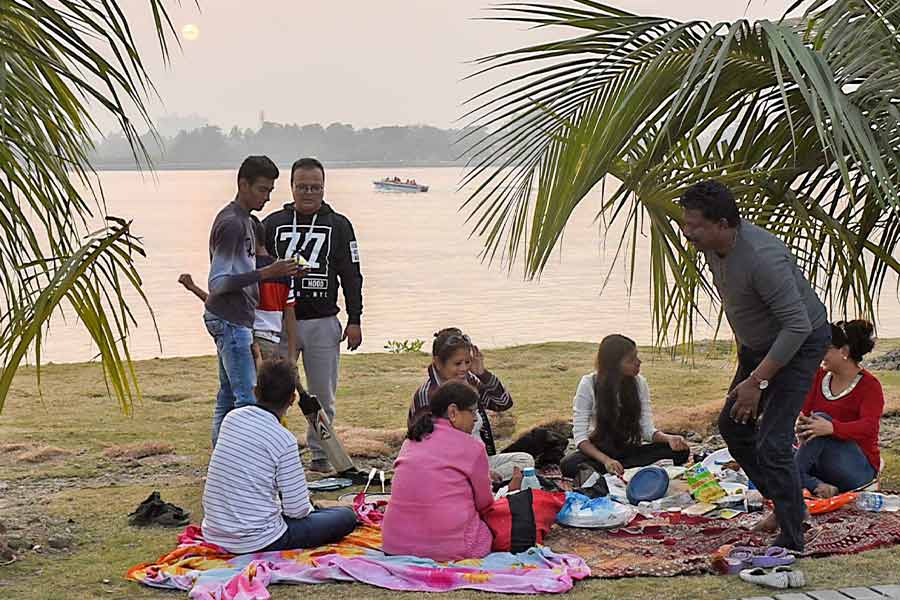 Eco Park, a hotspot for picnickers, had 1,30,000 visitors on the first day of 2024