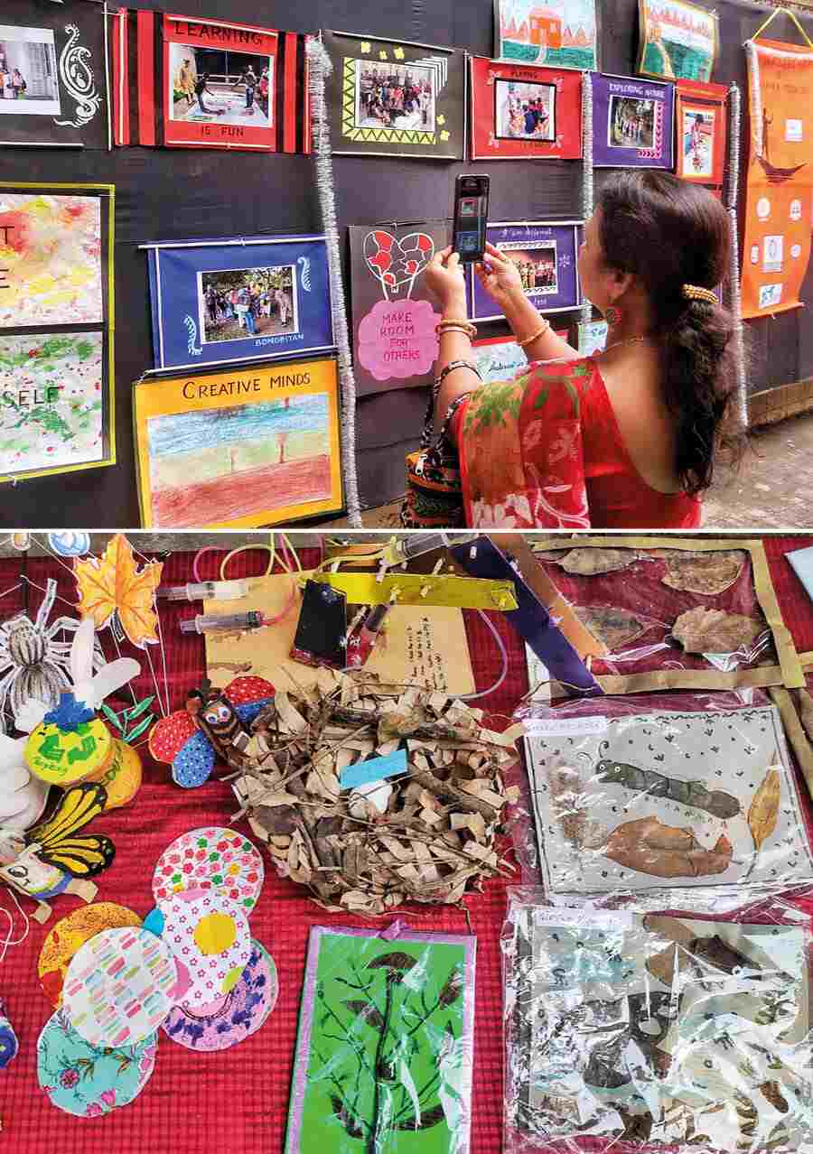 Art and craft created by the children were on display at the carnival