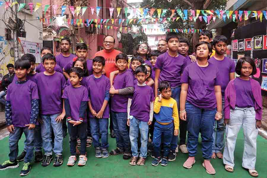 In pictures: Children enjoy a day of fun and frolic with actor Rajatava Dutta