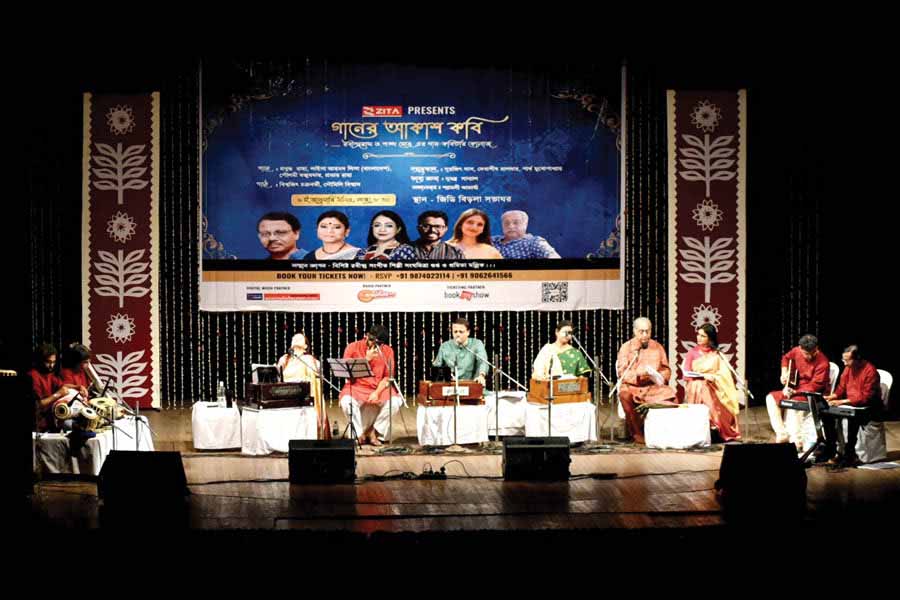 Music lovers sat through the two-hour-long rendition of 22 songs by artistes from India and Bangladesh