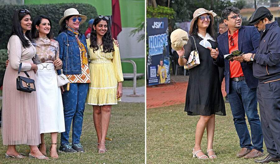 January 7 marked the second day of the Kolkata Winter Meeting 2023-24 at the Royal Calcutta Turf Club, featuring the highly anticipated Derby Stakes. The event was not only about horse racing, it showcased a dazzling array of high fashion — from elegant hats and bags to stylish heels and shades, from classic silhouettes to Gen-Z picks 