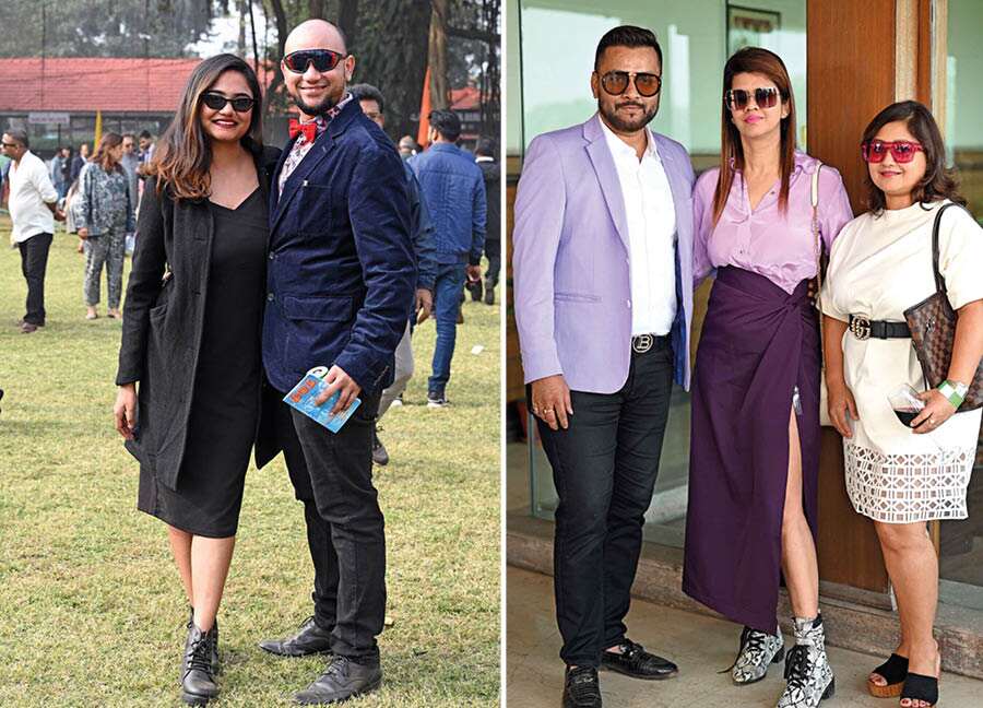 Chic shades and fancy sunglasses were a prevalent fashion statement at the event, accentuating the attendees’ flair for style. From classic aviators to trendy oversized frames, the race day saw a diverse display of eyewear choices, blending fashion with practicality under the radiant winter sun