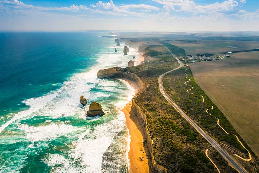 The Twelve Apostles by the Great Ocean Road in Australia