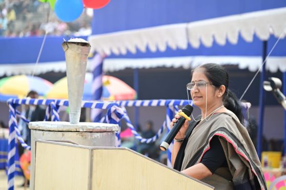 Pearls of wisdom were shared by Principal Jaya Misra at the electrifying sports gala.