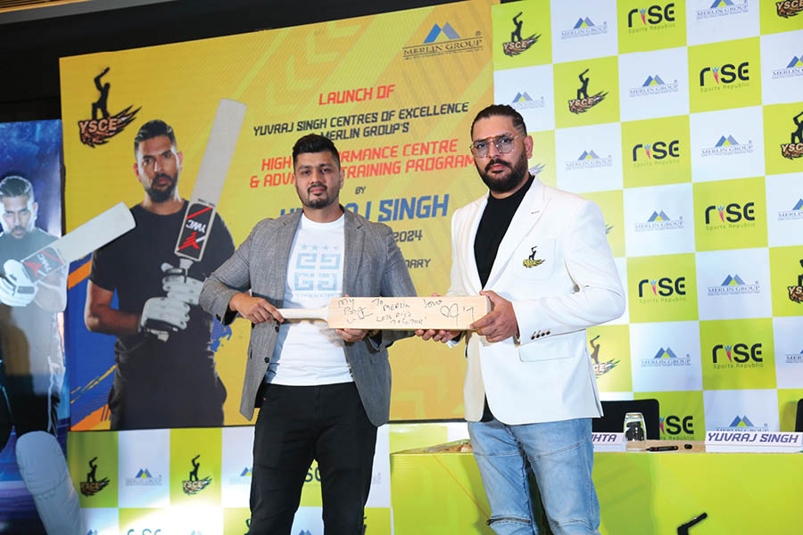 ‘We’re elated to have cricket icon Yuvraj Singh amongst us at Merlin Rise,’ said Saket Mohta