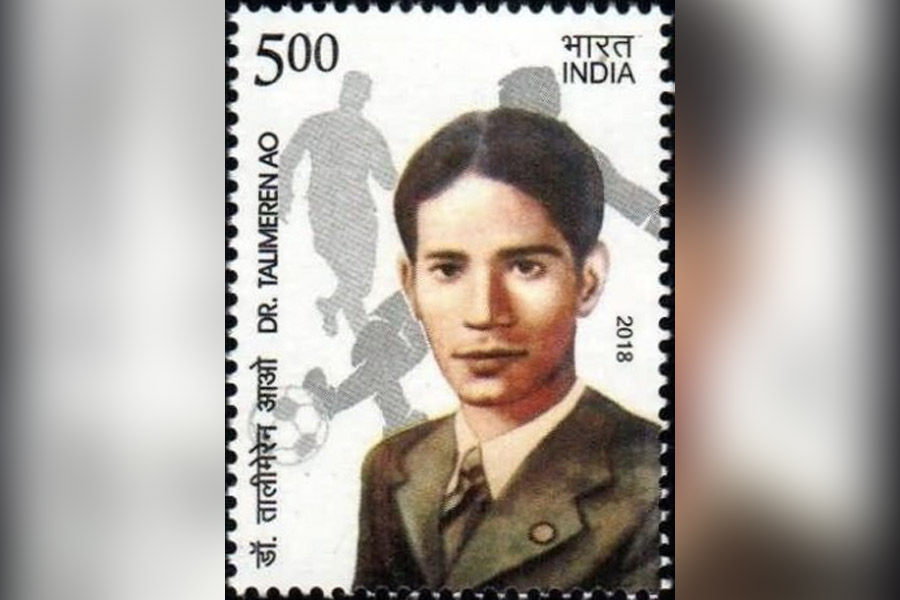 A 2018 commemorative stamp of Dr. Talimeren Ao