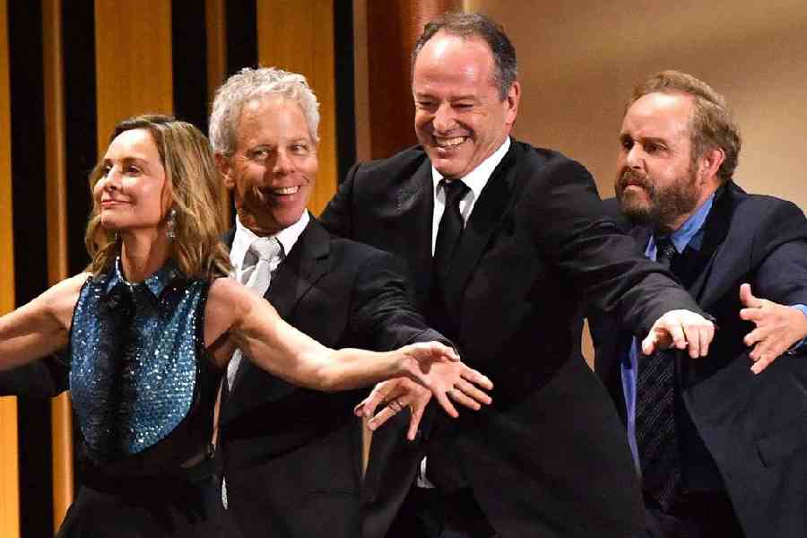 The Ally McBeal cast gets grooving at their Emmys reunion