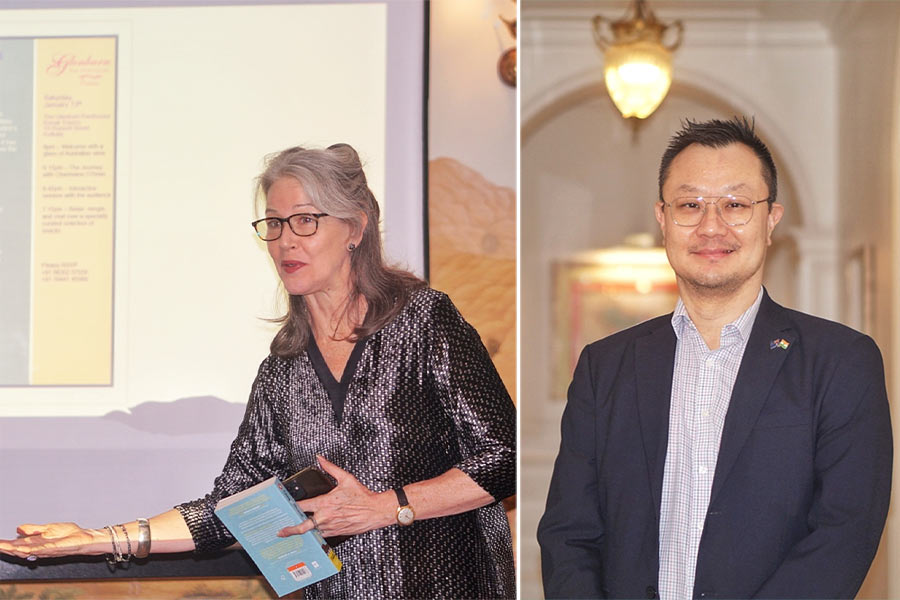  Australian consul-general Rowan Ainsworth and deputy consul-general Kevin Goh were all smiles. ‘Charmaine is such a brilliant speaker. I recently arrived in Kolkata, and her session has motivated me to learn more about Indian food,’ said Goh