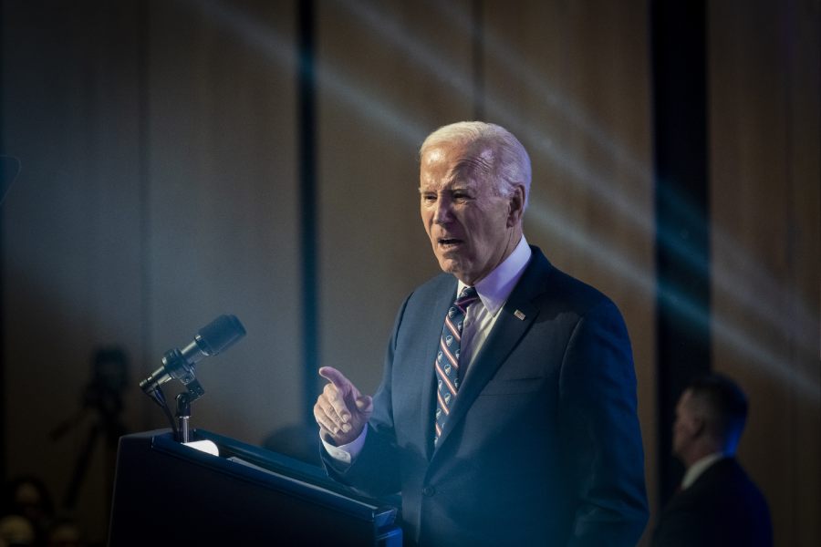 President Joe Biden delivers a campaign address in Blue Bell, Pa., near Valley Forge, on Jan. 5, 2024.