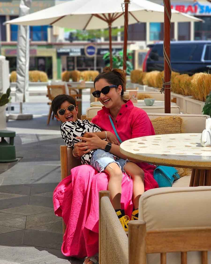 Sania with son Izhaan Mirza Malik. The tennis player had married Shoaib, a former Pakistani cricket team captain, in 2010 in a traditional ceremony in Hyderabad. 