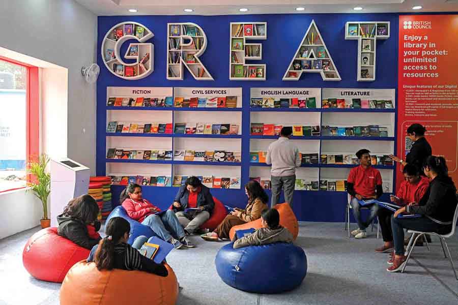 “We arranged bean bags for young kids to comfortably lounge and read something of their choice,” said Barrett, explaining the thought behind the reading corner. 